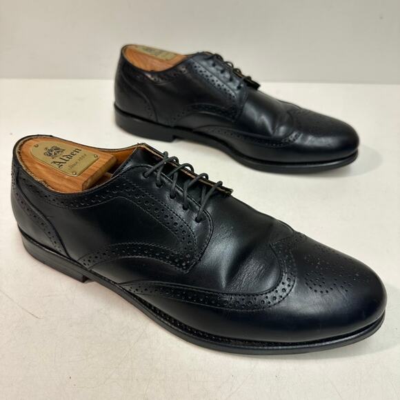EXCELLENT Rancourt & Co. x Cole Haan Black Wingtip Derby Made in Maine, USA 10 - Picture 3 of 12